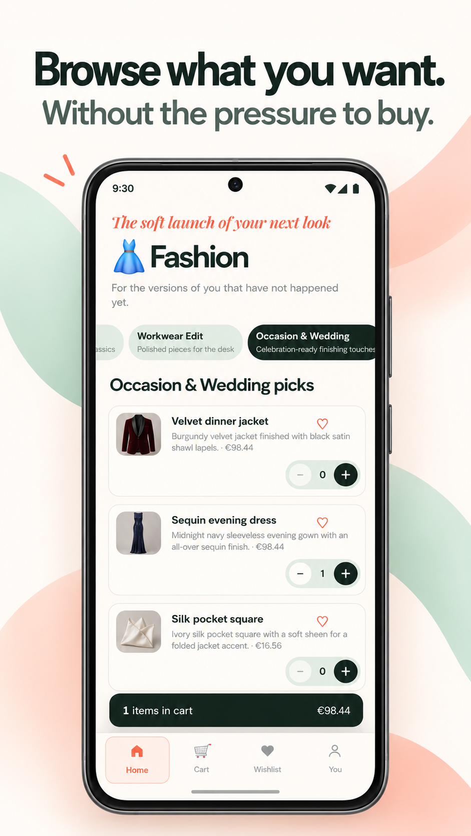 Browse what you want: fashion catalogue in almostcart